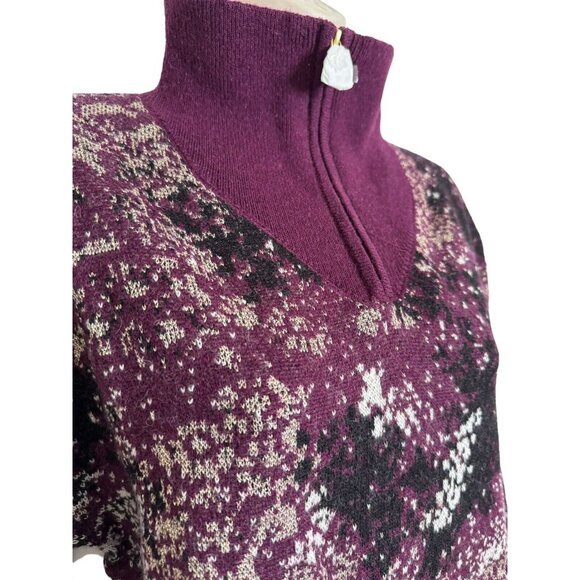 Scotch & Soda Medium Wool Alpaca Blend Half-Zip Pullover Jacquard Sweater NEW - Picture 3 of 14